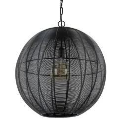 Light and Living hanglamp Amarah rond mat zwart