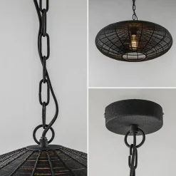 Light and Living hanglamp Bahoto mat zwart 51 cm