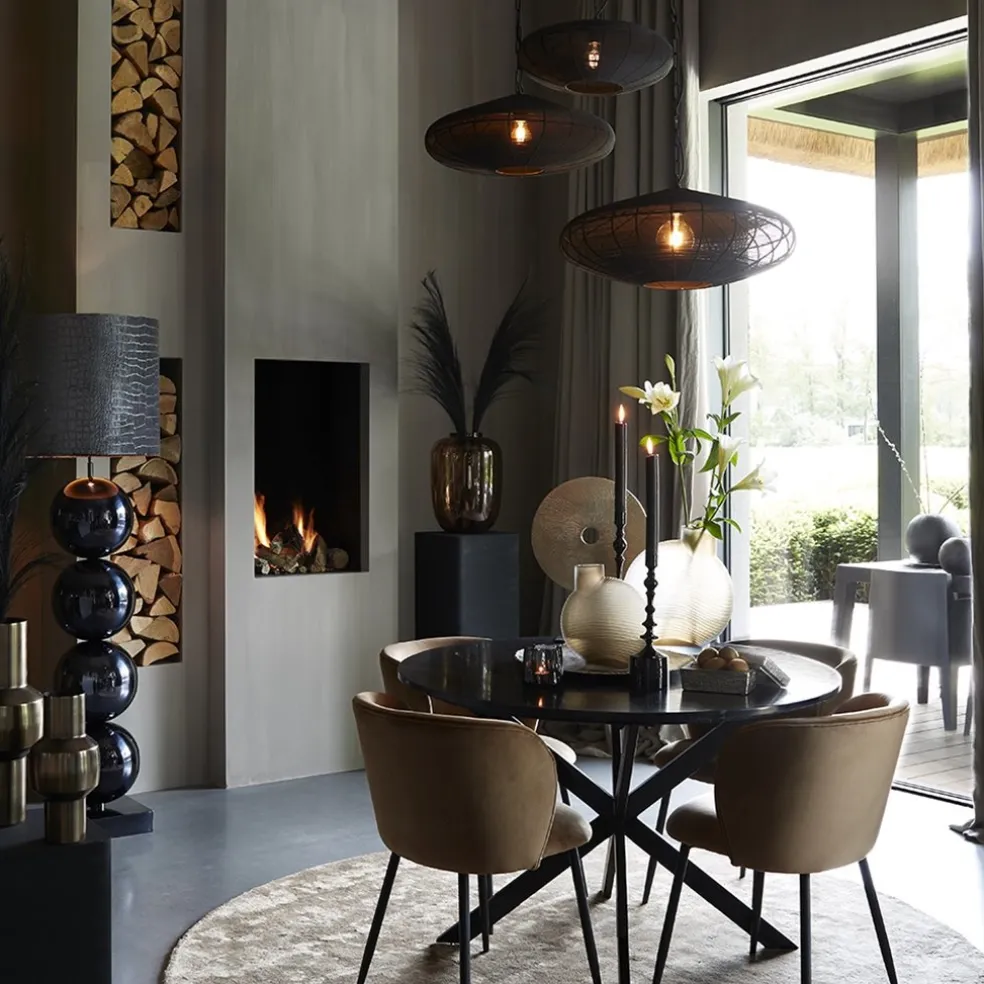 Light and Living hanglamp Bahoto mat zwart 51 cm