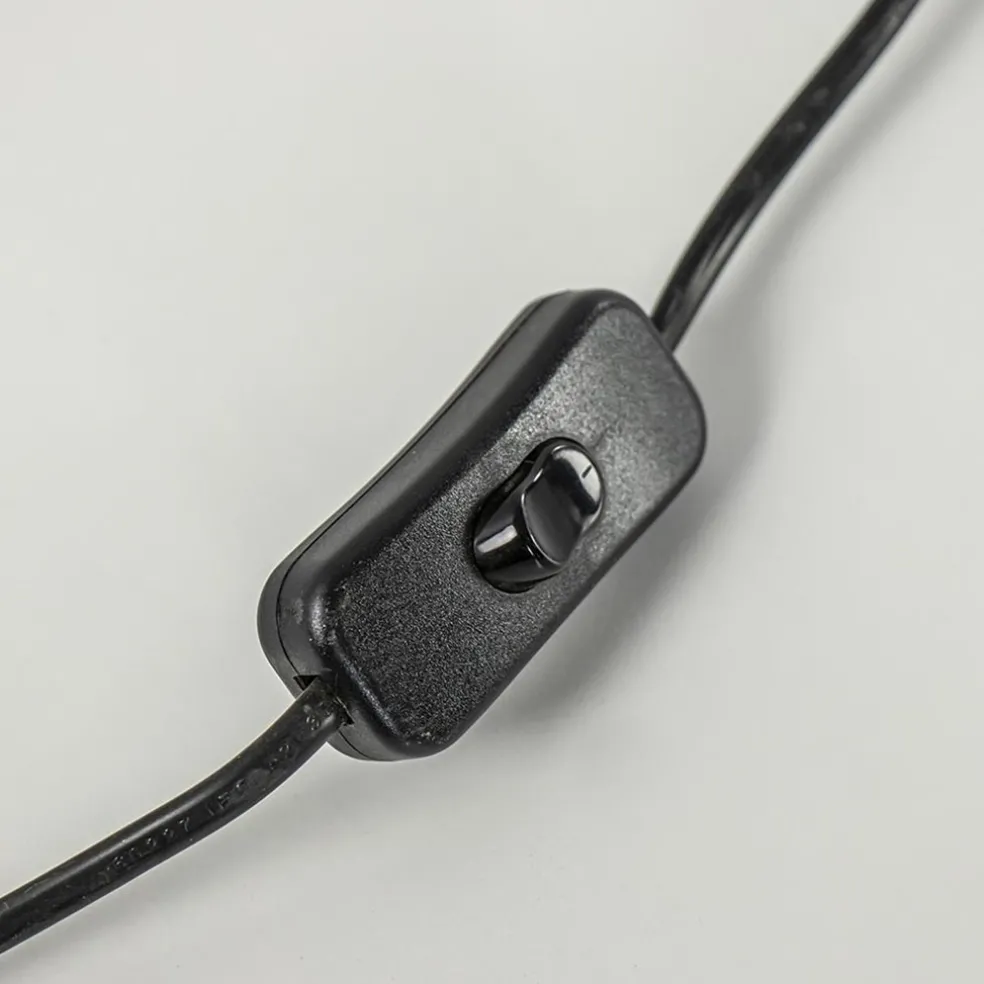 Light and Living lampvoet Paolo zwart hout excl. kap