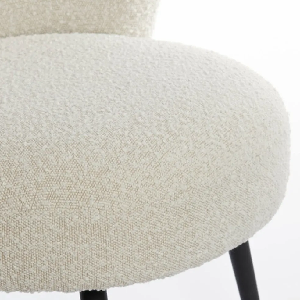 Light and Living stoel Dieyda créme met zwarte poot