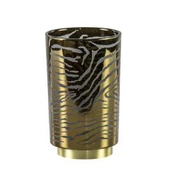 Light and living tafellamp grijs goud op batterijen Zebra