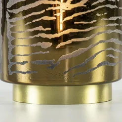Light and living tafellamp grijs goud op batterijen Zebra