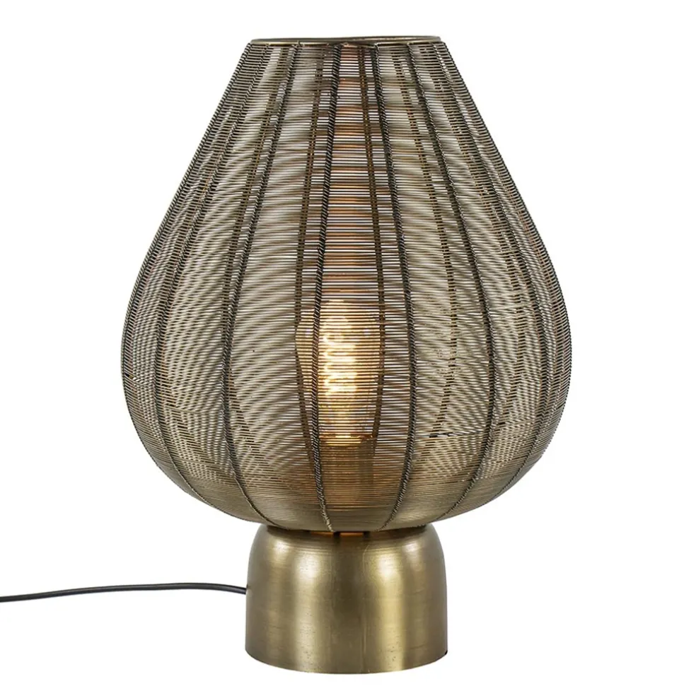 Light and Living tafellamp Suneko antiek brons