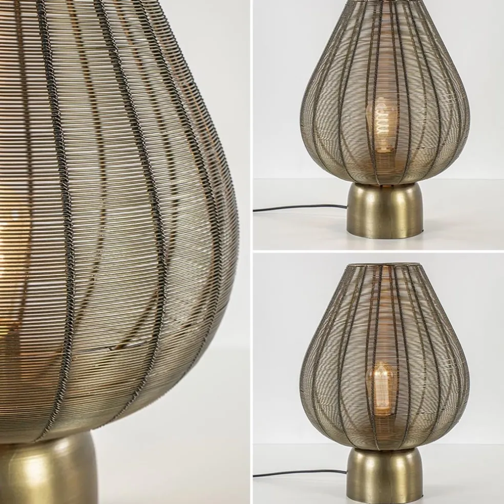 Light and Living tafellamp Suneko antiek brons