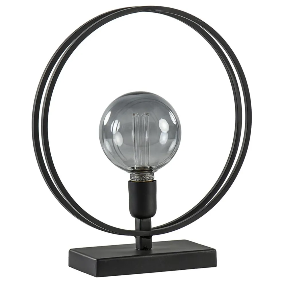 Light and Living tafellamp Rudra mat zwart