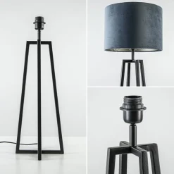 Light and Living tafellamp Miley mat zwart