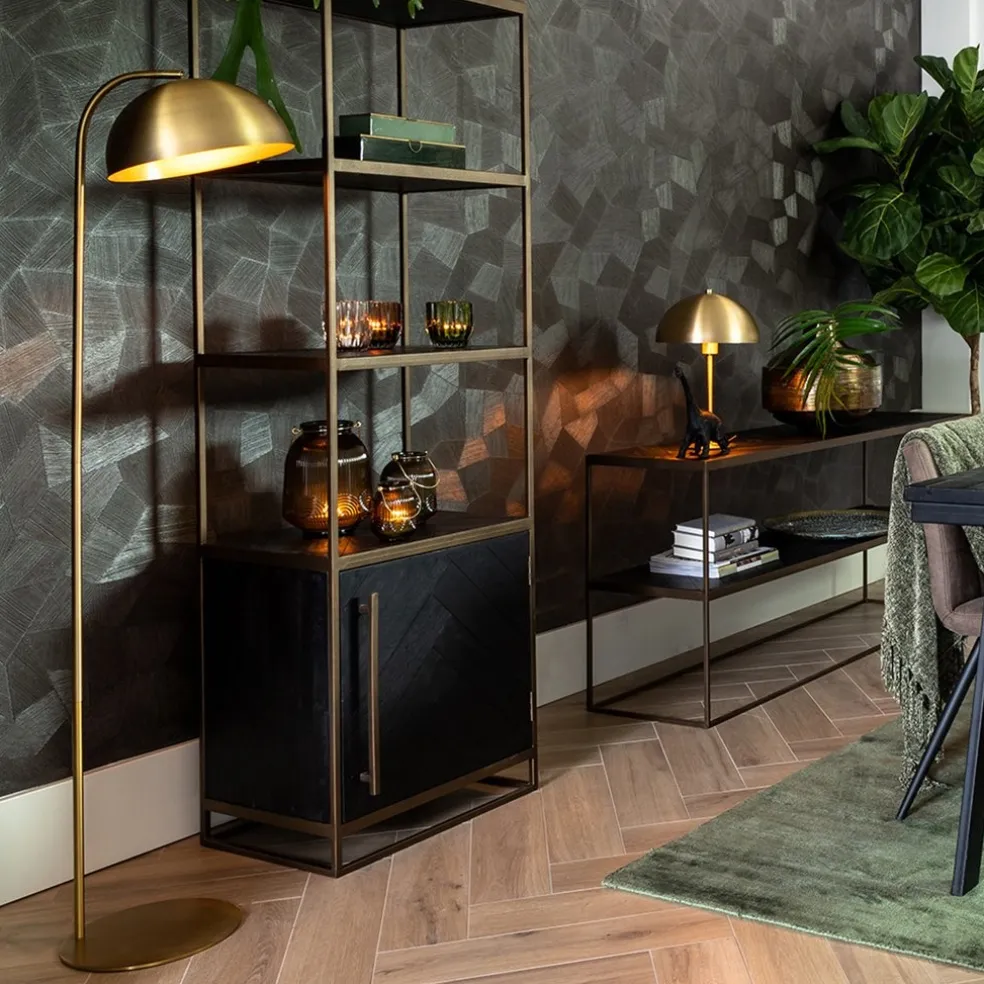 Light and Living vloerlamp Mette antiek brass