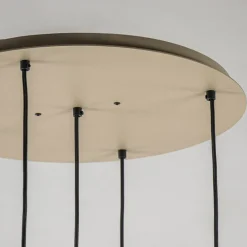 Luxe hanglamp 5-lichts rond quartz