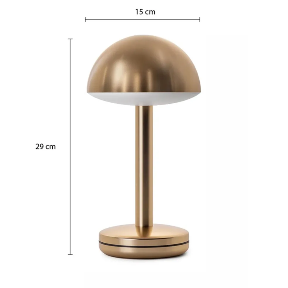 Luxe LED tafellamp oplaadbaar goud dimbaar