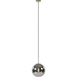 Luxe Light and Living hanglamp Medina brons met smoke glas