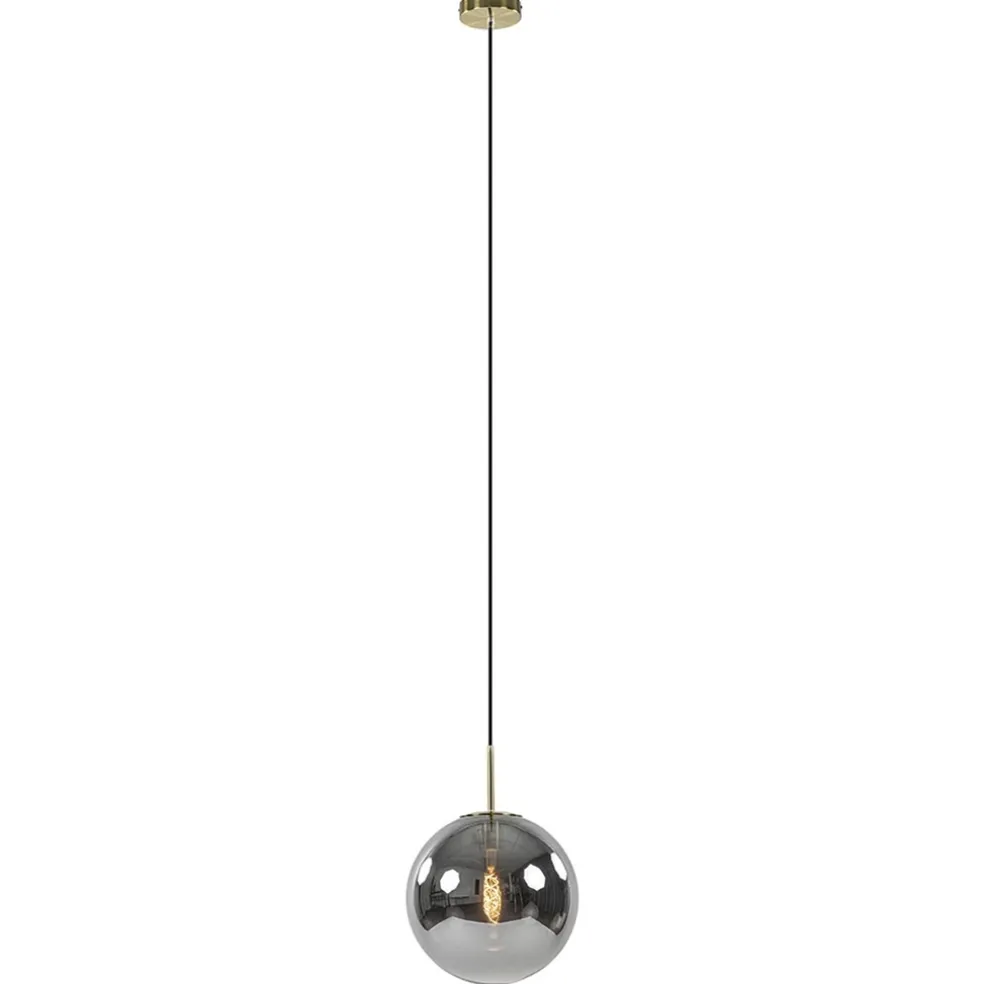 Luxe Light and Living hanglamp Medina brons met smoke glas
