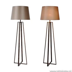 Luxe Staande lamp bruin met kap