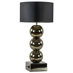 Luxe tafellamp goud inclusief kap zwart/goud