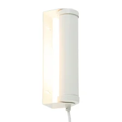 Mat witte wandlamp met snoer