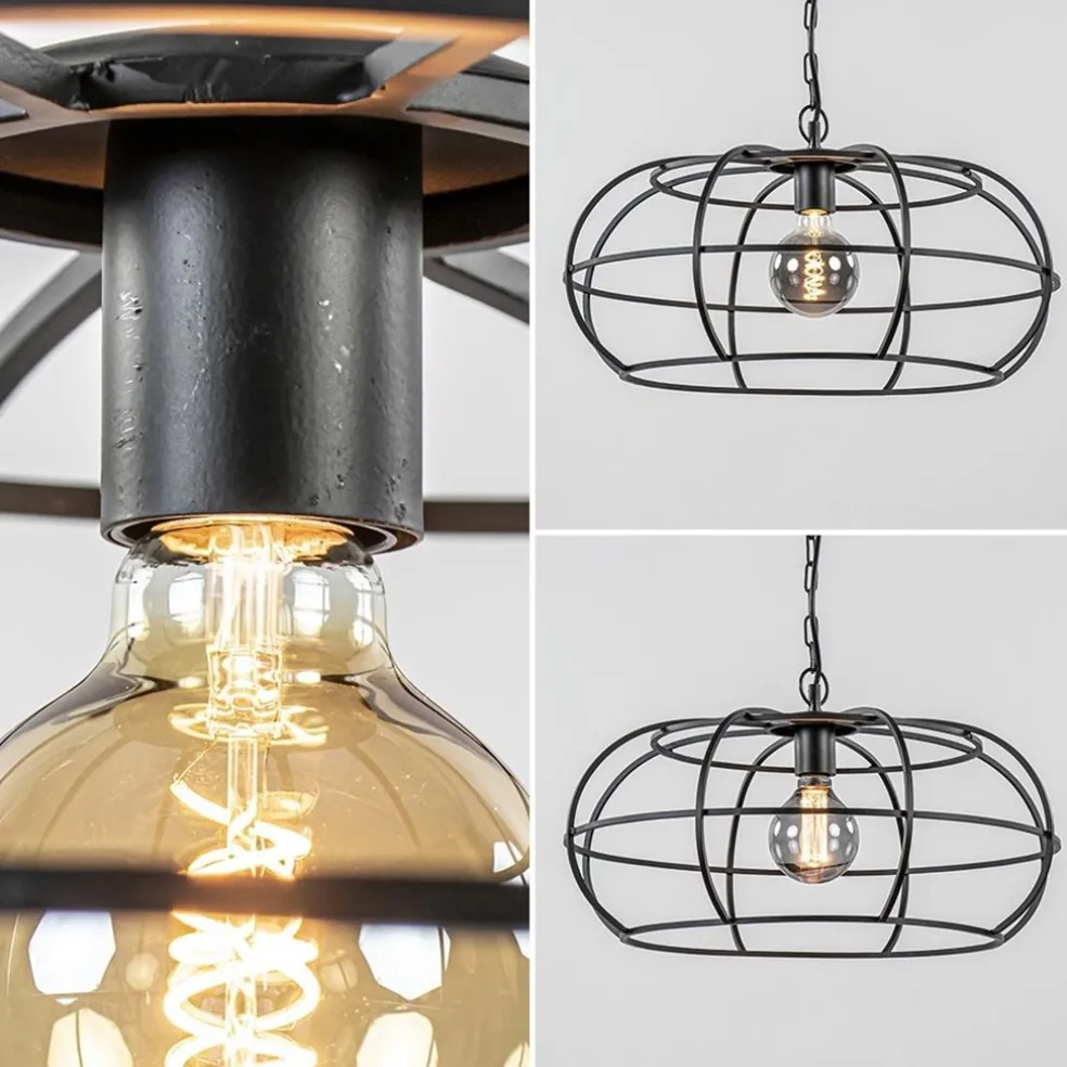 Mat zwart metalen hanglamp Imelda Light and Living