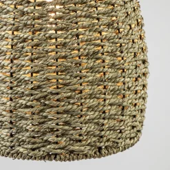 Mat zwarte hanglamp met touw