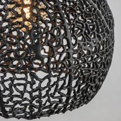 Mat zwarte hanglamp Sinula Light and Living