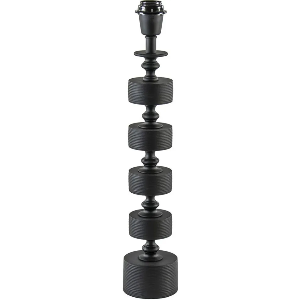 Mat zwarte lampvoet Gody exclusief kap