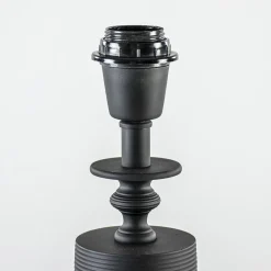 Mat zwarte lampvoet Gody exclusief kap