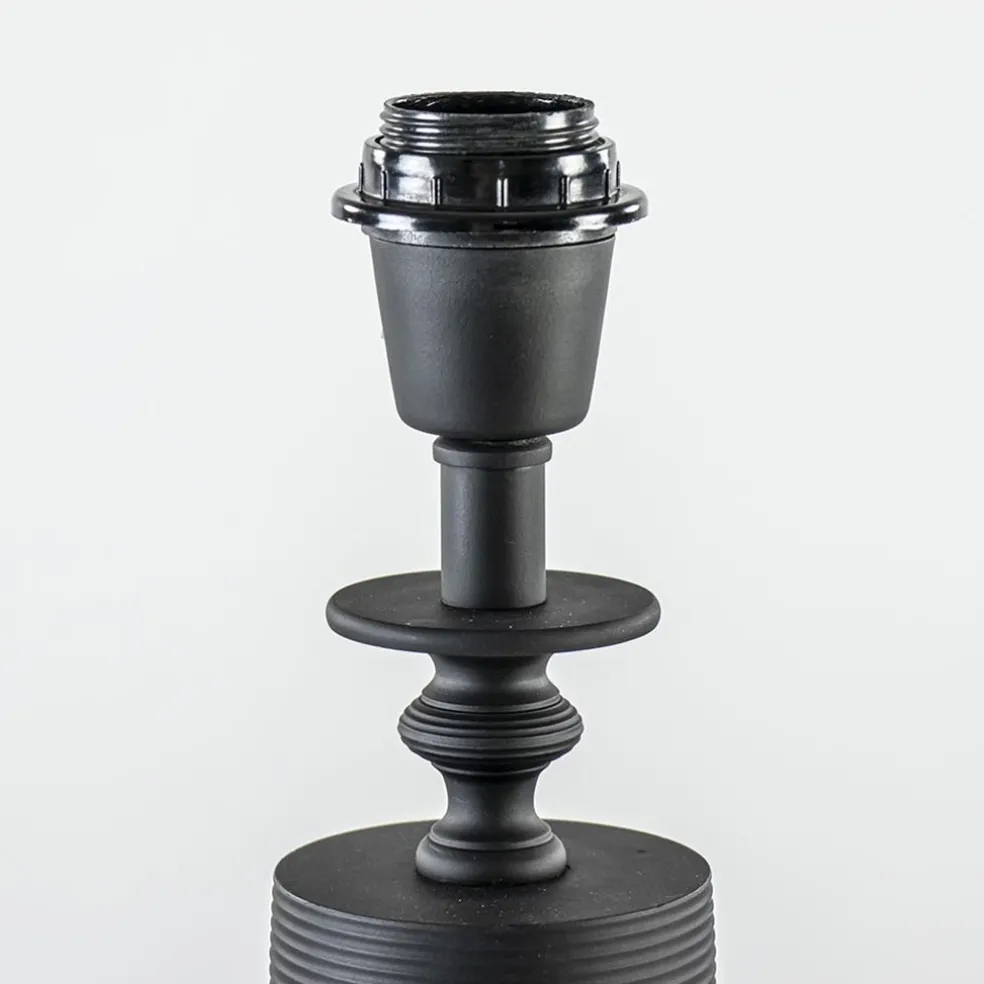 Mat zwarte lampvoet Gody exclusief kap