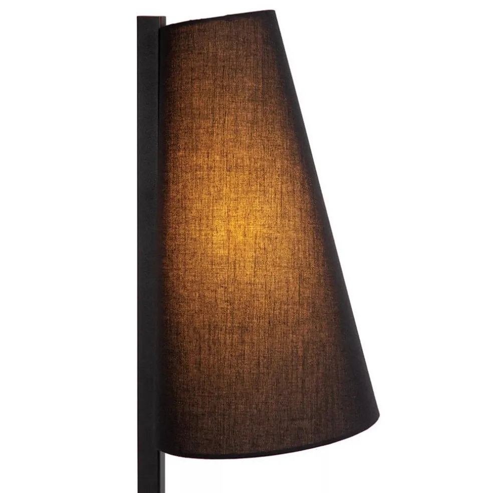 Mat zwarte tafellamp inclusief zwarte kap