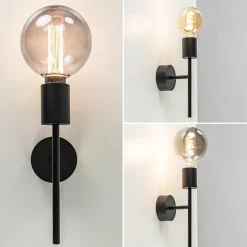 Mat zwarte wandlamp exclusief lichtbron