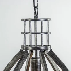 Metalen eettafel hanglamp 2-lichts kooi