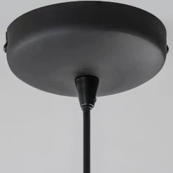 Metalen hanglamp cilinder bruin gevlamd