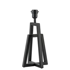 Metalen lampvoet mat zwart exclusief kap