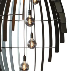 Metalen videlamp Omegna XL met open structuur