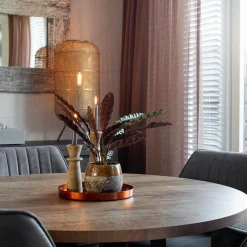 Metalen vloerlamp Oosterse lantaarn goud