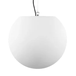 Moderne buitenlamp hang witte bol 45 cm
