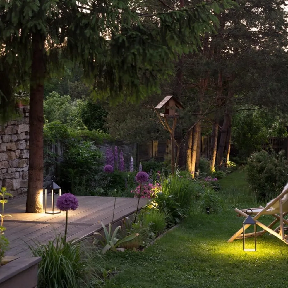 Moderne buitenlamp lantaarn inclusief LED draadloos