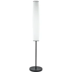 Moderne design vloerlamp zwart met opaal glas dim to warm