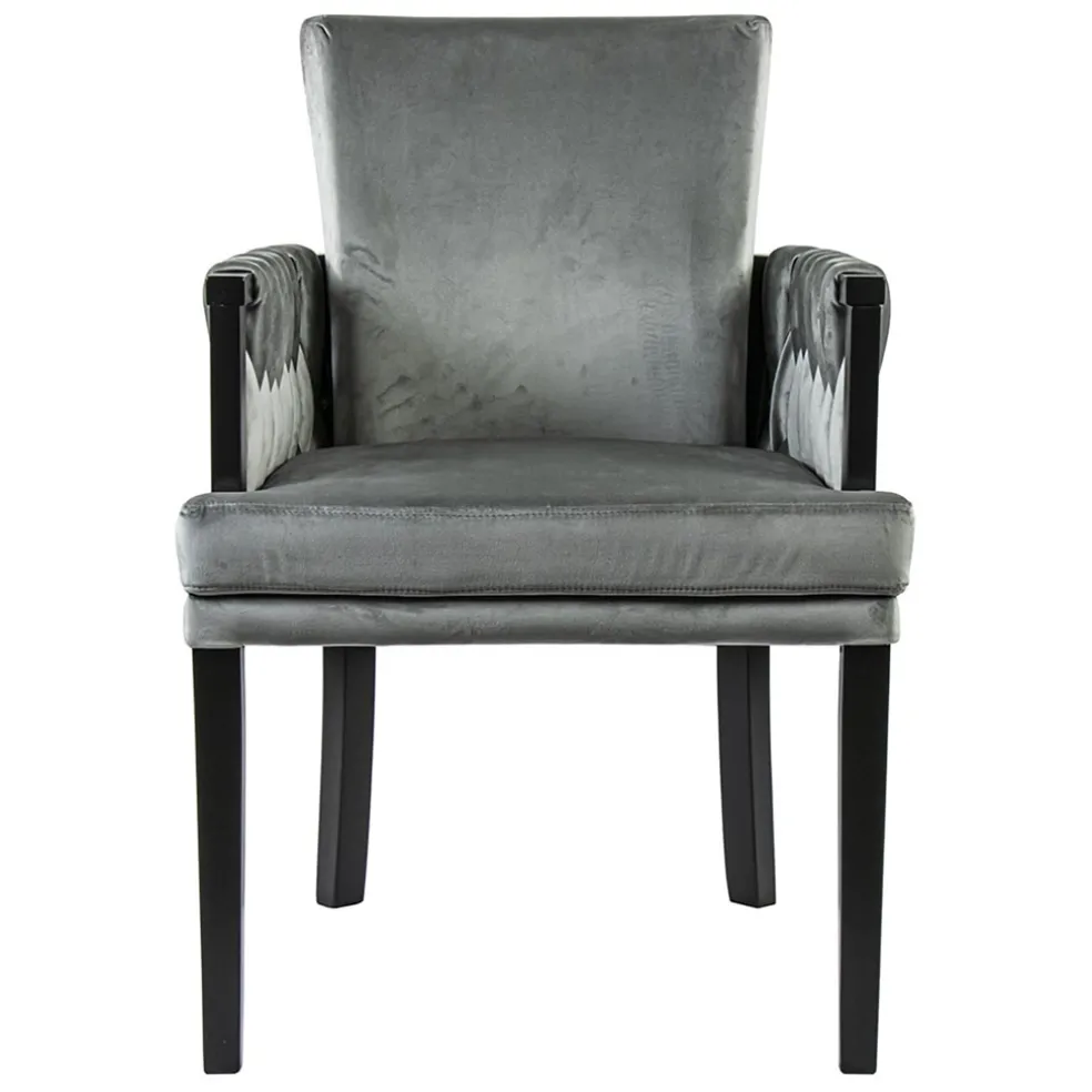 Moderne eetkamerstoel verlours grijs met zwart