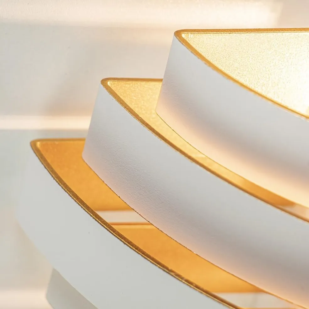 Moderne G9 wandlamp wit met goud