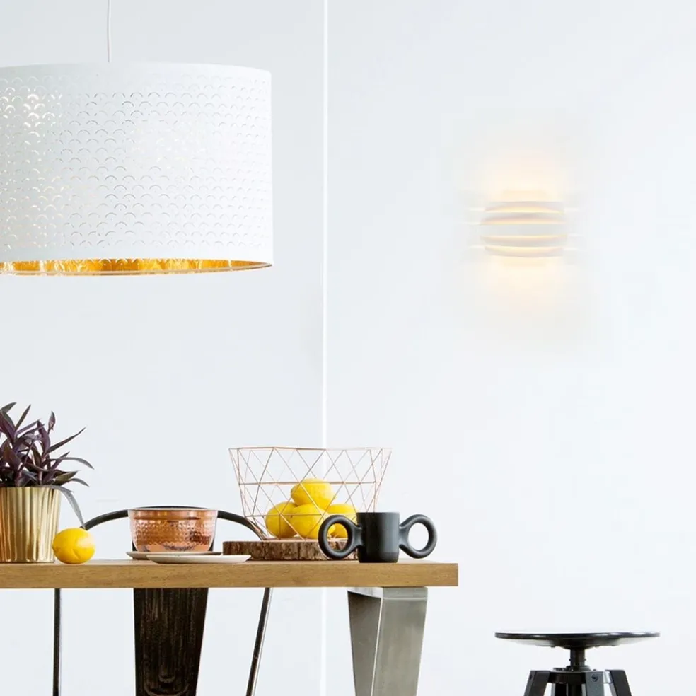 Moderne G9 wandlamp wit met goud