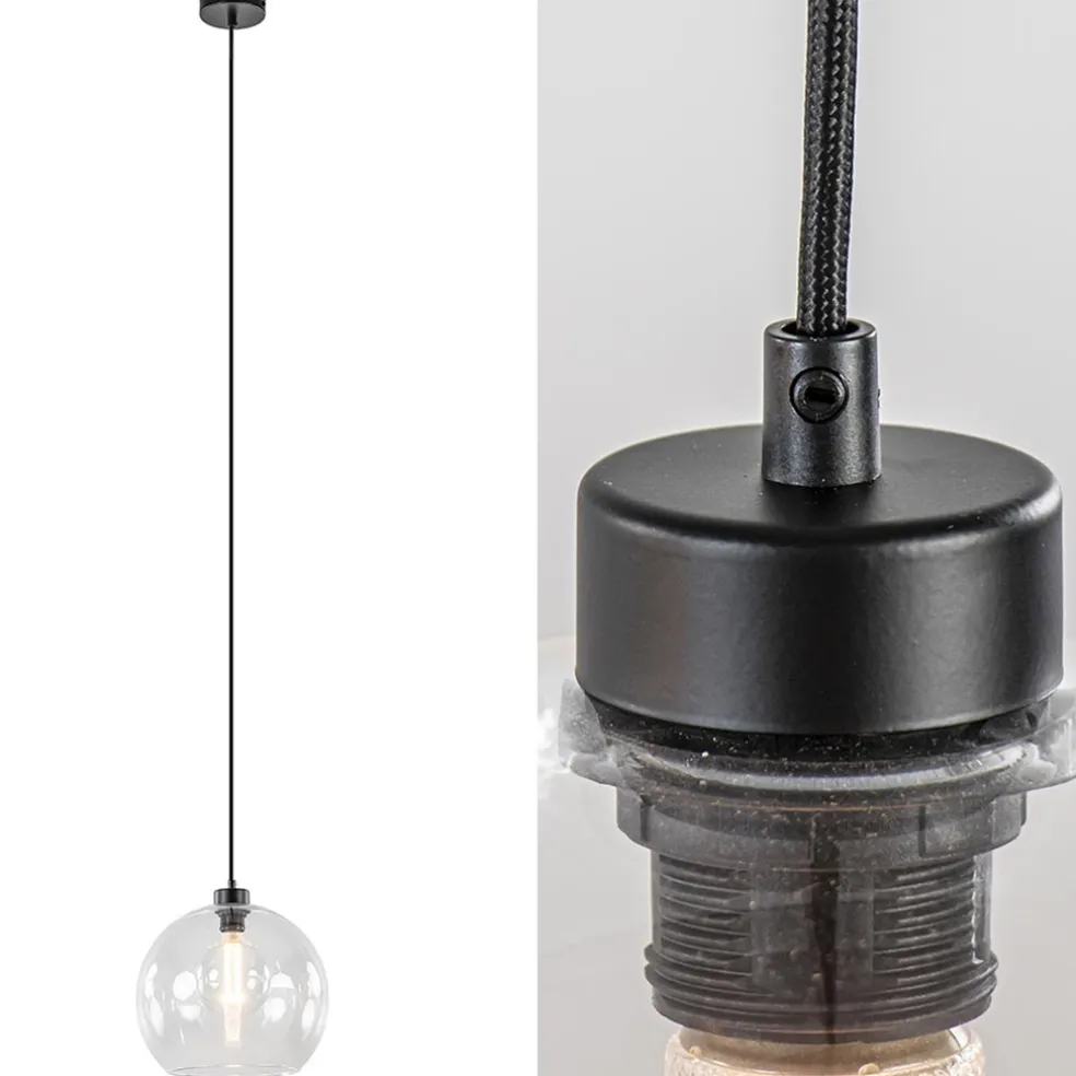 Moderne hanglamp met helder glas 30 cm