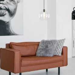 Moderne hanglamp met helder glas 30 cm