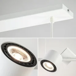 Moderne hanglamp wit met verstelbare LED spots