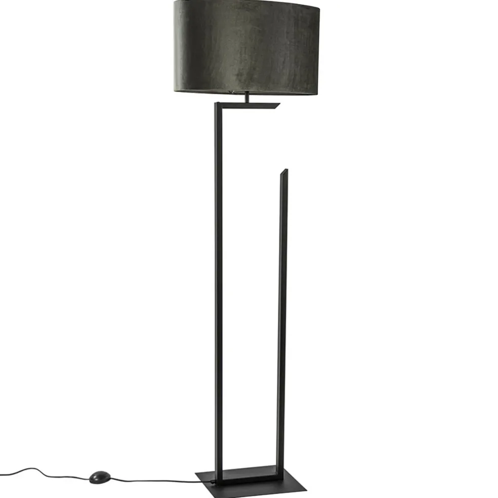 Moderne lampvoet/vloerlamp zwart excl. kap