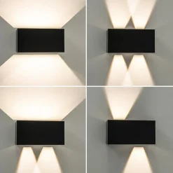 Moderne LED buitenlamp mat zwart verstelbaar IP54
