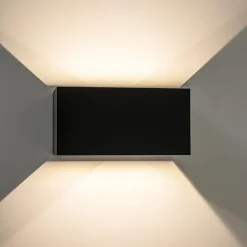 Moderne LED buitenlamp mat zwart verstelbaar IP54
