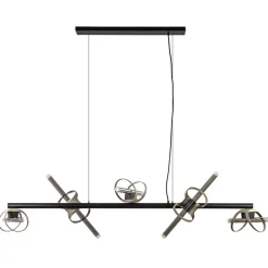 Moderne LED design hanglamp zwart met goud