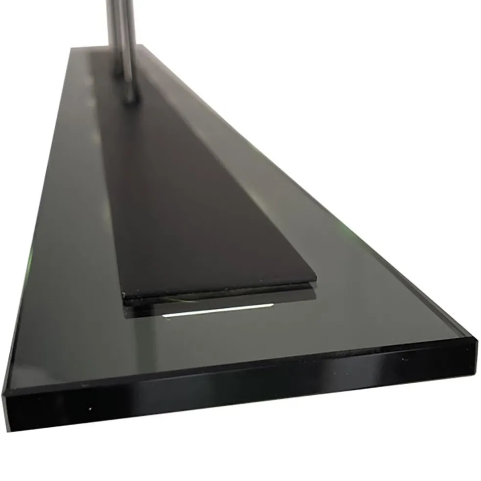 Moderne LED hanglamp balk mat zwart met smoke glas