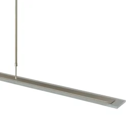 Moderne LED hanglamp nikkel met helder glas