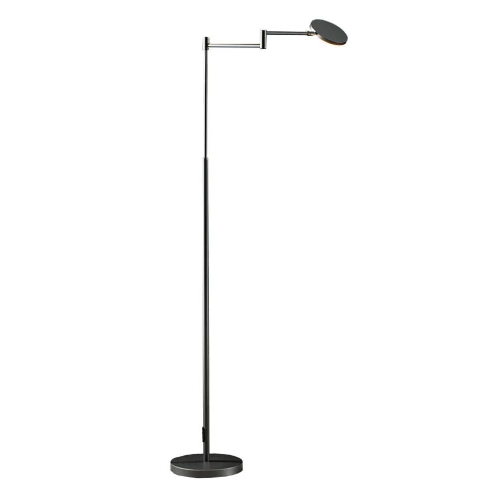 Moderne LED leeslamp vloerlamp antraciet