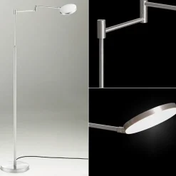Moderne LED leeslamp vloerlamp aluminium mat