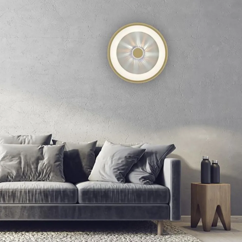 Moderne LED plafondlamp mat goud met remote dimbaar